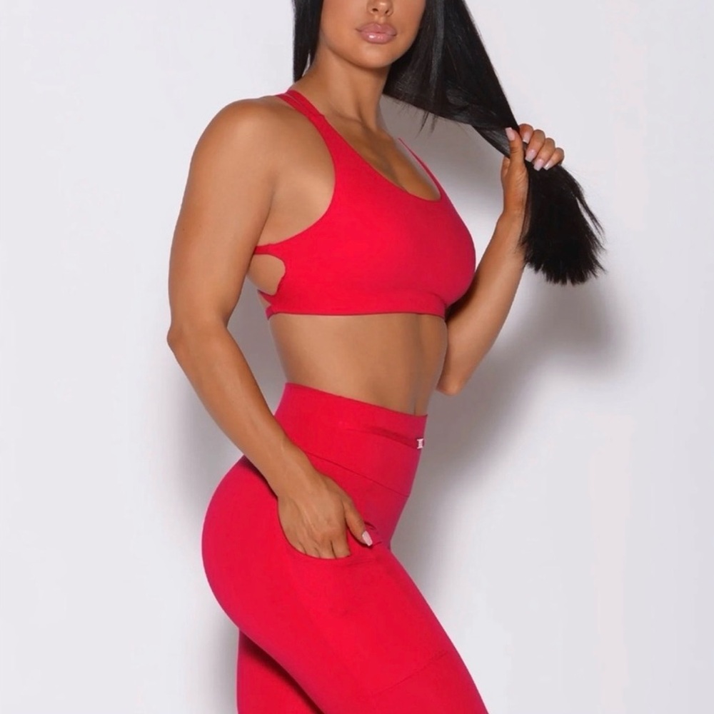 Bombshell Sportswear Red Barbell Sports Bra - Picture 3 of 7